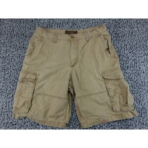 Old Navy Surplus Company Mens Khaki Cargo Shorts Size 34 Tan Cotton Utility